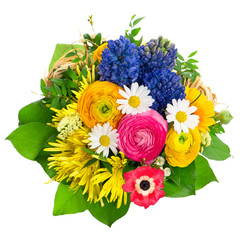 beautiful bouquet of colorful spring flowers