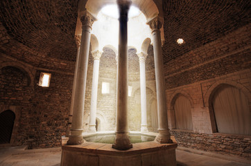 ancient roman bath in the Spanish city of Girona.