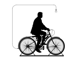 man on the bicycle in perpetual motion