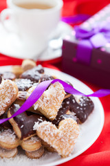 cookies with chocolate and coconut
