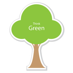 think green tree vector