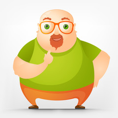 Cheerful Chubby Man