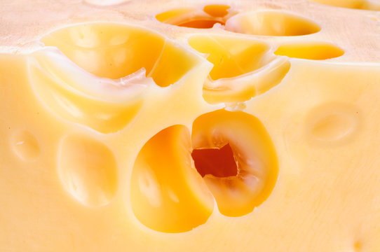 Cheese with holes