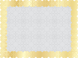 gray abstract  background with golden frame