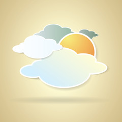 collection of clouds, Weather icon for design.