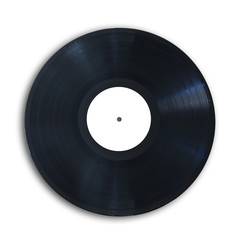 Disque vinyle, fond blanc