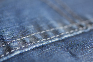 Macro denim stitch