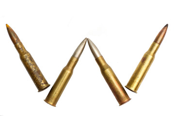 bullets on a white background