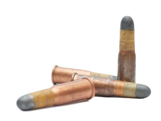 bullets on a white background