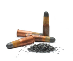 bullets on a white background