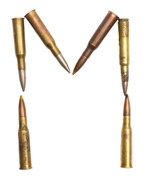 bullets on a white background