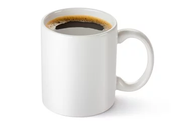 Gordijnen White ceramic coffee mug © Fotofermer