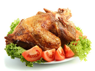 Tasty whole roasted chicken