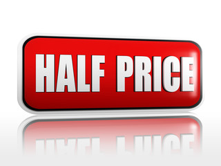 half price in red banner