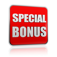 special bonus in red banner