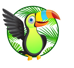 Naklejka premium Toucan bird cartoon