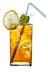 Long Island Iced Tea long drink , isolated on white