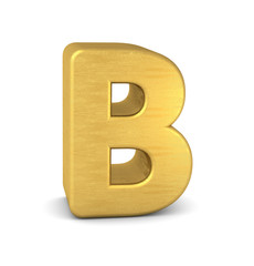 buchstabe letter B gold vertikal