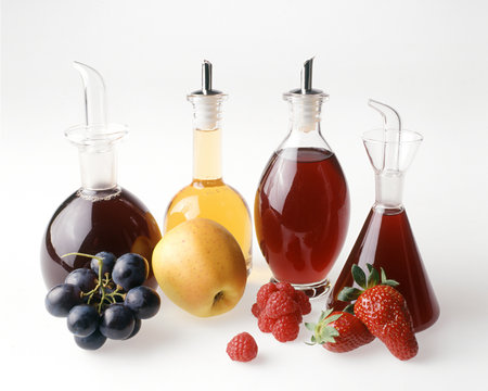 Four fruit vinegars