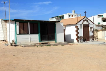 Poster Majanicho village in  Fuerteventura Canary islands Spain © ANADEL