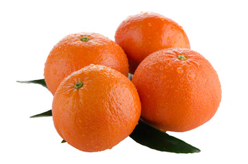 Ripe tangerines or mandarin