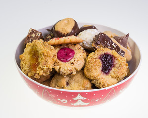 Festive holiday cookie tray