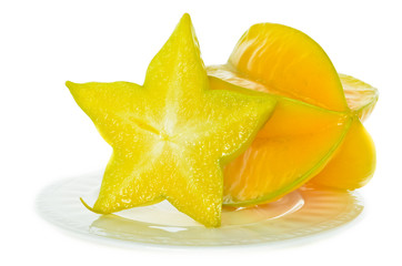Fototapeta premium The star fruit is rich in juice.