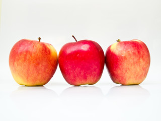 Red apple isolated on white background