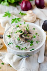 Mushroom soup-puree