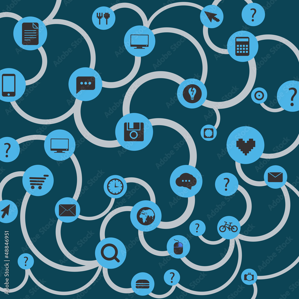 Aufkleber Abstract modern network scheme