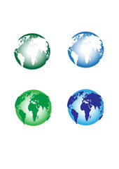 Collection map of the world vector