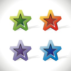 Fototapeta premium Glossy stars Set