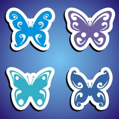 vector set of butterflies