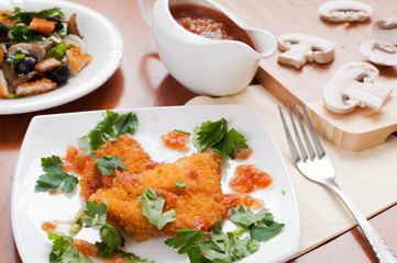 Chicken breast in breadcrumbs