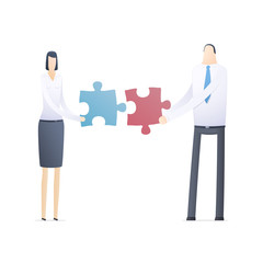 business people in different situations