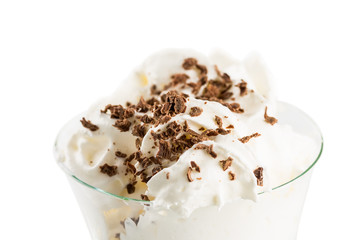 Whipped cream dessert with chocolate chip