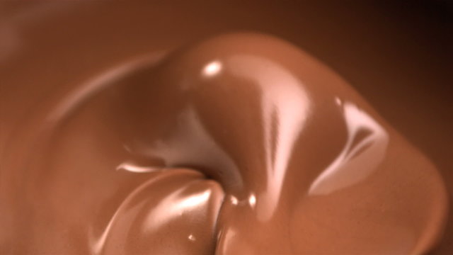 Melted chocolate mixing
