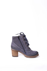 Violet Leather Woman Boot