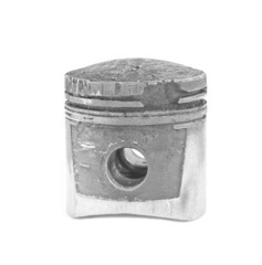 damaged piston from the detonation in the engine