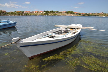 Fototapeta premium Boot bei Nin, Kroatien