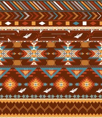 Aztecs seamless pattern with birds