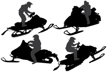 Snowmobiling Silhouette