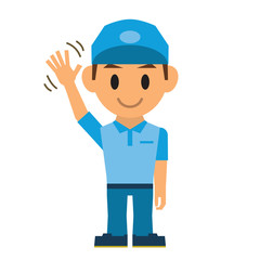 配達員　バイバイ