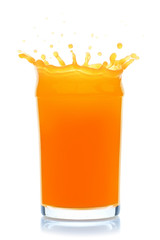 Orange juice splash.