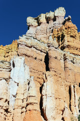 vertical view of famous hoodoo rocks