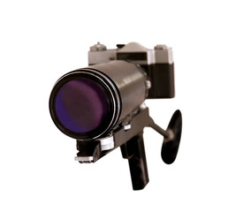 Vintage Things. Camera with Telephoto