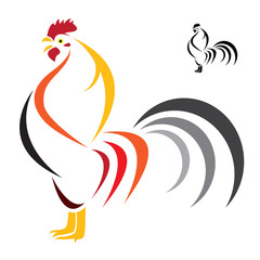 Vector image of an cock on white background © yod67