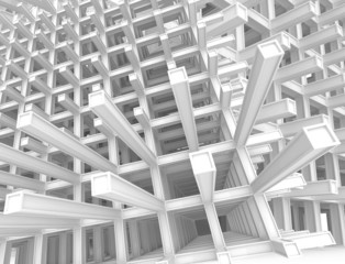 3d abstract architecture monochrome background