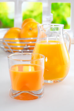 Freshly squeezed orange juice for breakfast