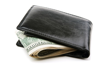 dollars bills in wallet